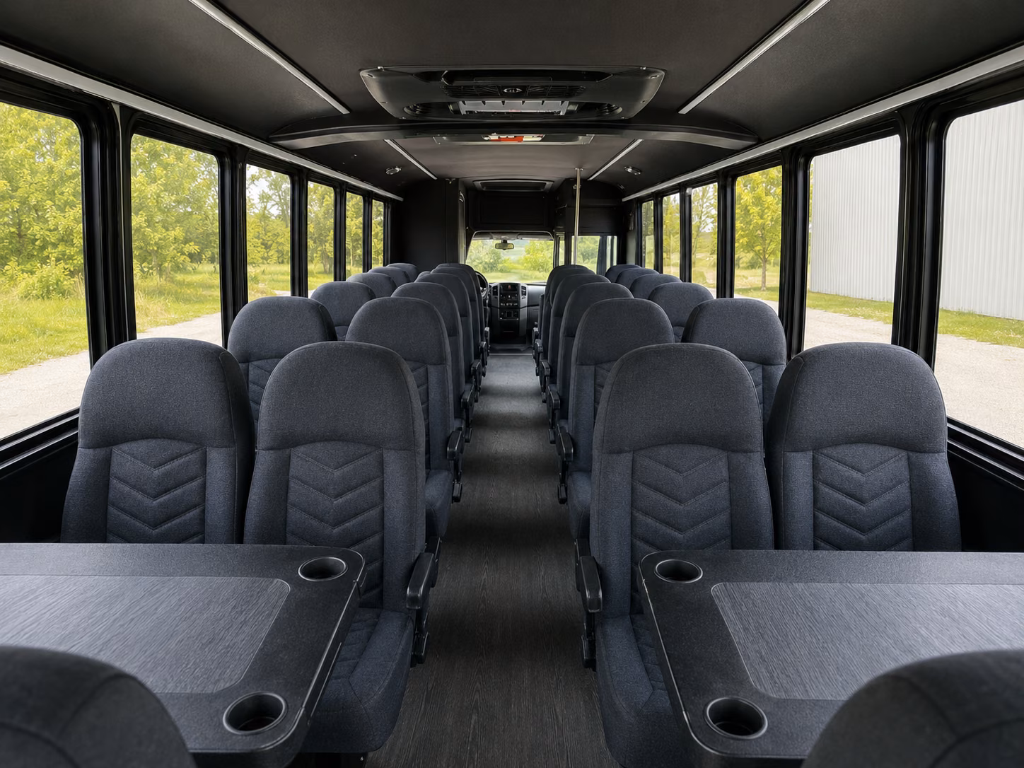 norwalk 20 passenger minibus inside