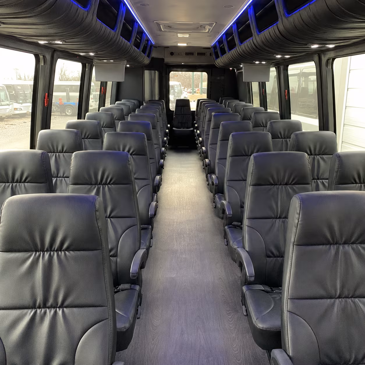 norwalk 30 passenger minibus inside