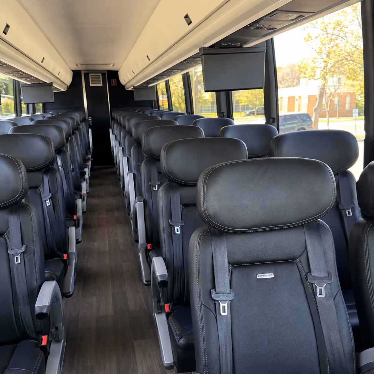 norwalk 45 passenger charter bus inside