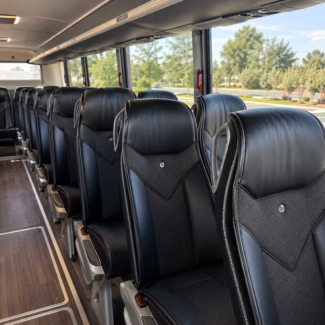 norwalk 45 passenger charter bus interior