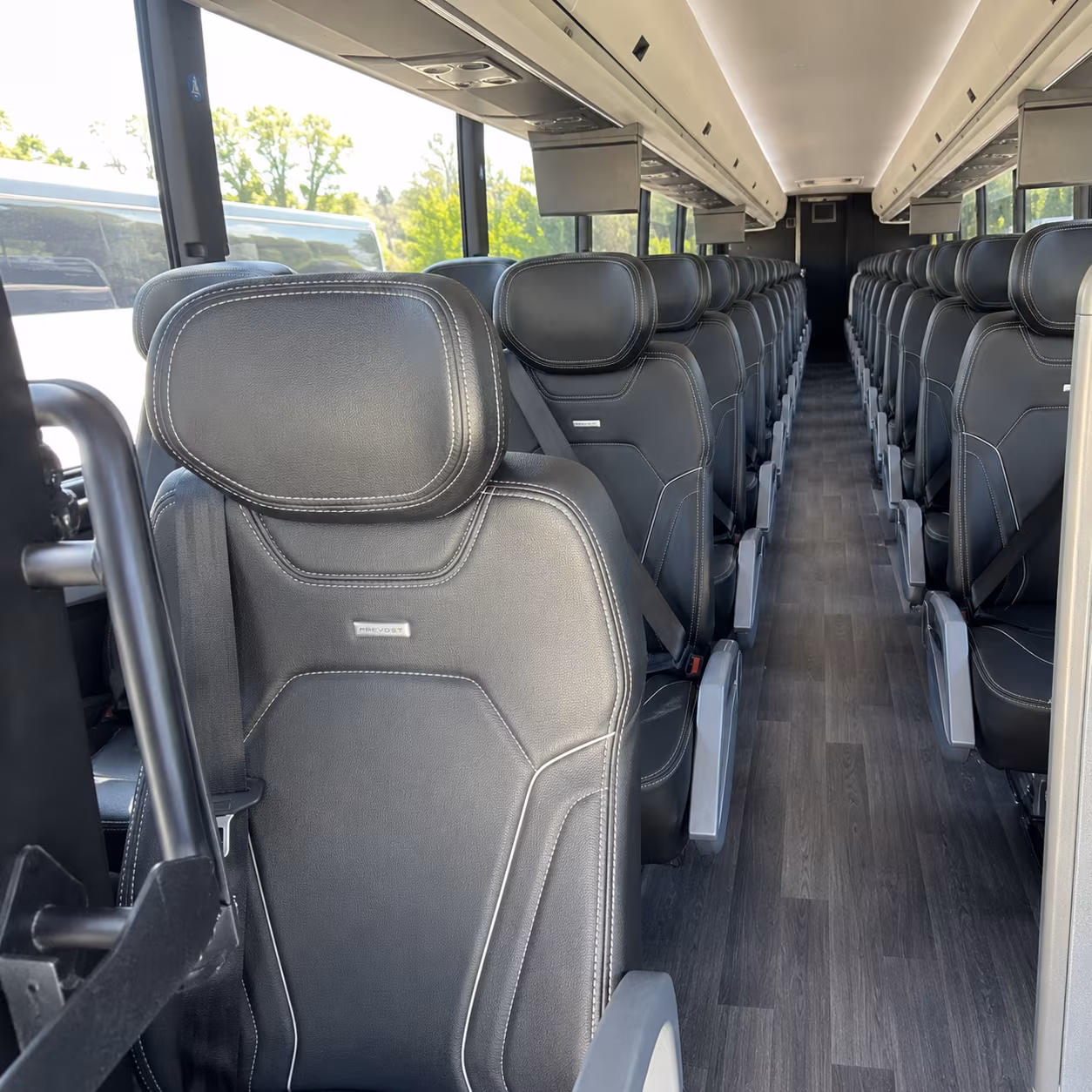norwalk 47 passenger charter bus interior