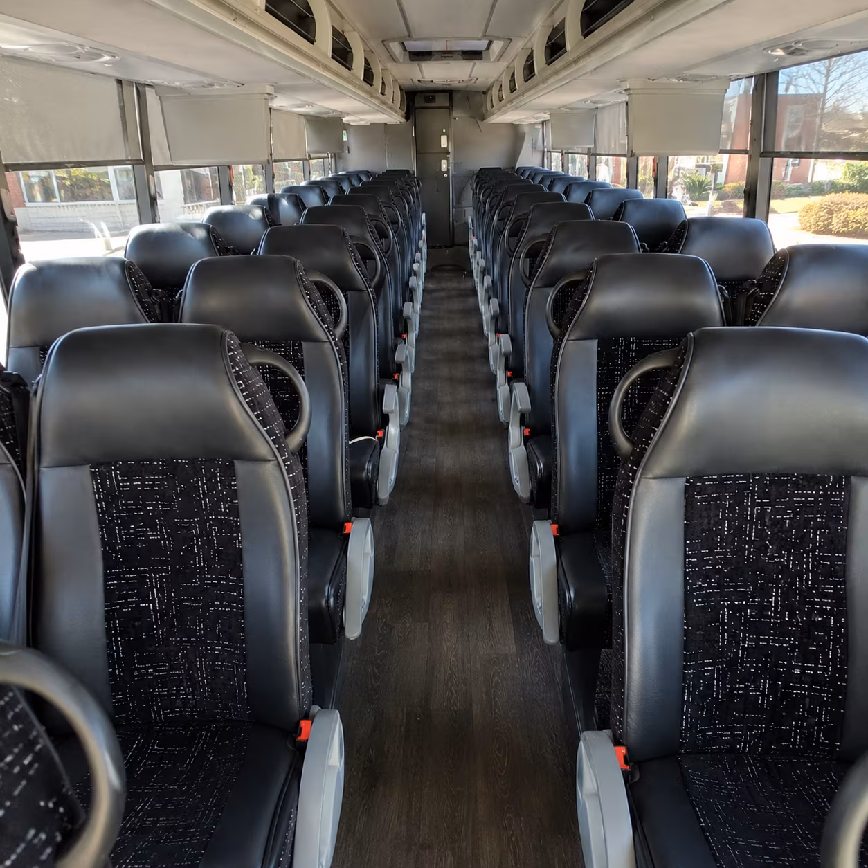 norwalk 54 passenger charter bus inside