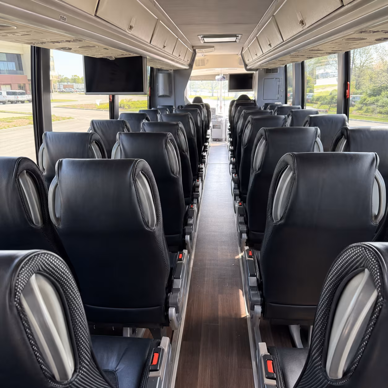 norwalk 56 passenger charter bus inside